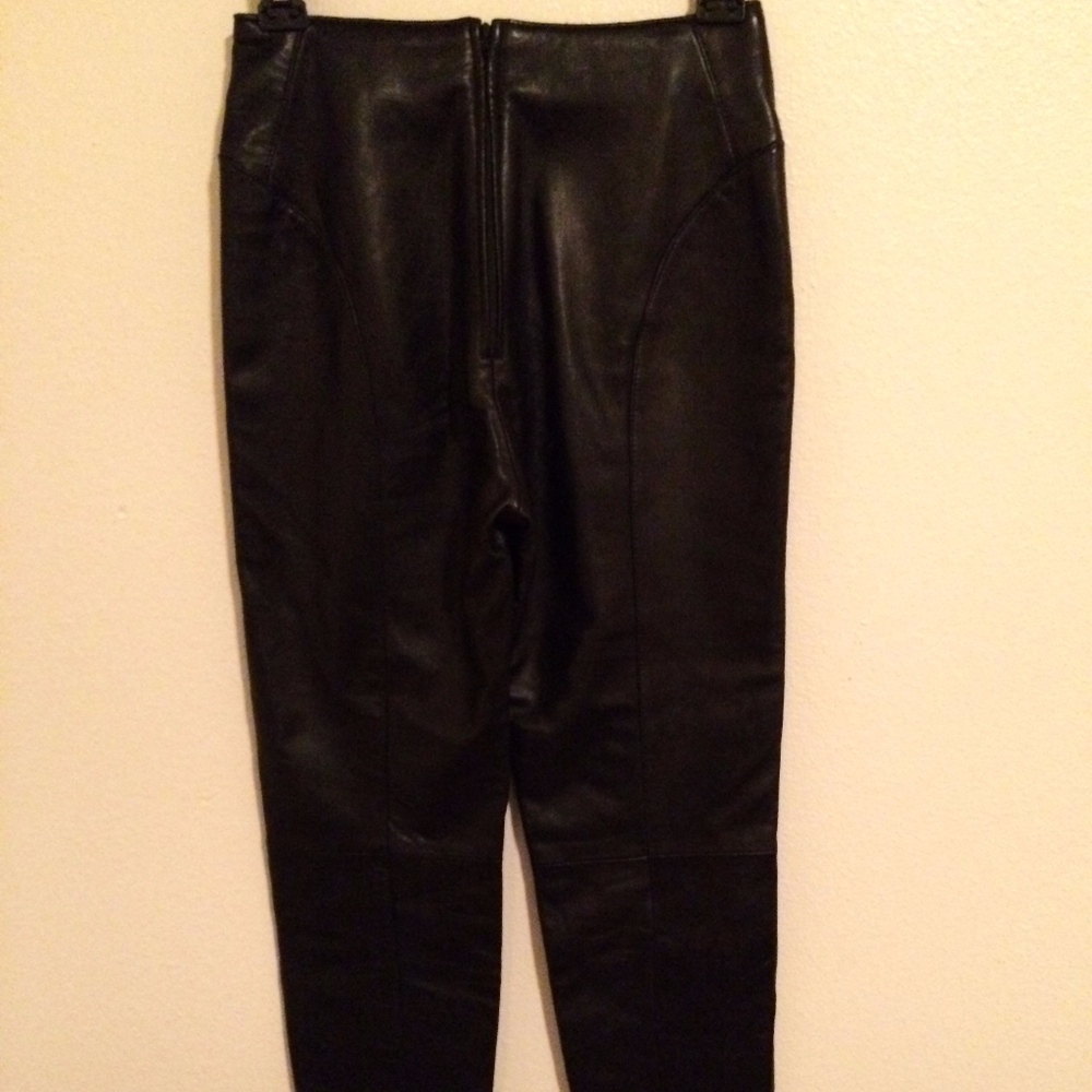 Vintage black leather Michael Hoban pants